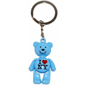 NY Baseball Teddy Bear Key Chain