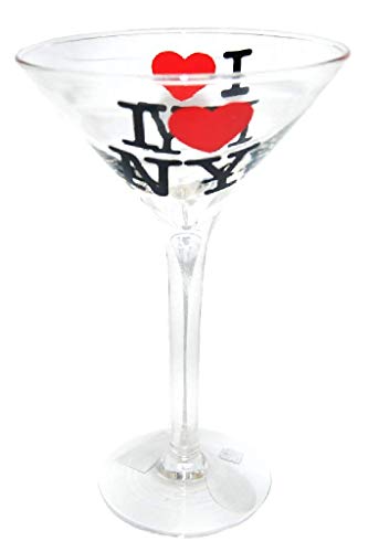 I Love New York Souvenir Novelty Martini Glass