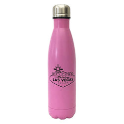 Collection of City and States Detailed Water Bottles (Welcome to LAS Vegas Pink)