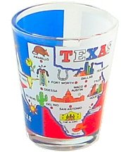 Texas State Map Shot Glass, Texas Shot Glasses, Texas Souvenirs, TX Souvenir