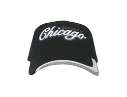 CityDreamShop Selection of Chicago Adjustable Hats and Caps (White Enscripted)