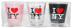 I Love NY Shot Glass, 3 Piece