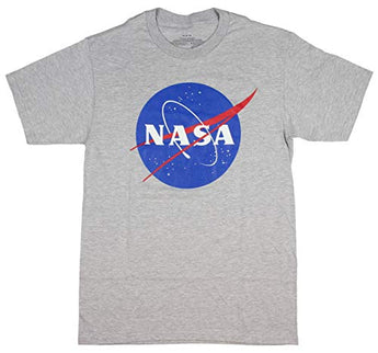 NASA Logo Gray T-Shirts (Large, Gray)