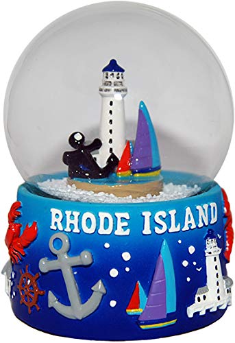 Collection of City and States Detailed 65mm Snow Globes (Rhode Island)