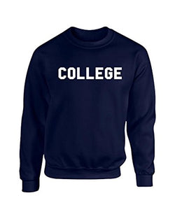 Animal House 'College' Crew Neck Sweatshirt L / Navy
