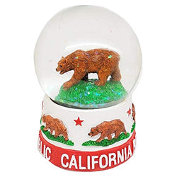 Citydreamshop California State Clear Water Ball Grizzly Bear Novelty Home Decor Snow Globe