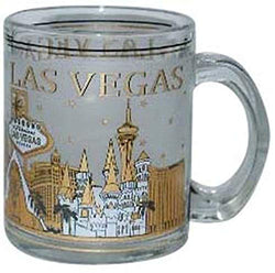 Welcome to Fabulous Las Vegas City Skyline Souvenir Heavy Solid Base 11 oz Black Gold Coffee Mug