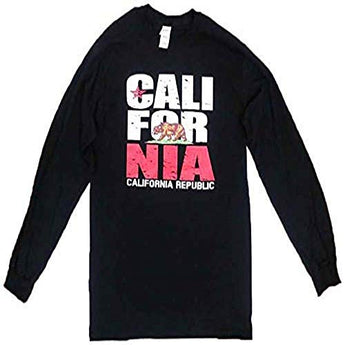 California Republic Bear Designed Cali Long Sleeve Comfortable Shirt (Medium)