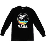 CityDreamShop NASA Retro Rocketship Designed Long Sleeve Shirt (XL) Black