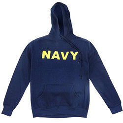 Navy Hooded Fleece Pullover Sweatshirt with Kangaroo Pocket