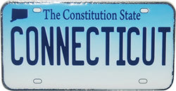 Connecticut License Plate Replica Metal Magnet
