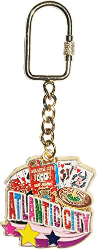 Atlantic City Casino Themed Gold Plated Keychain