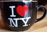 I Love NY Oversize Jumbo Black Soup Coffee Mug Cup