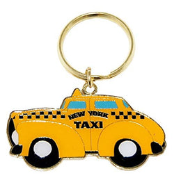 New York City Yellow Taxi Metal Souvenir Keychain
