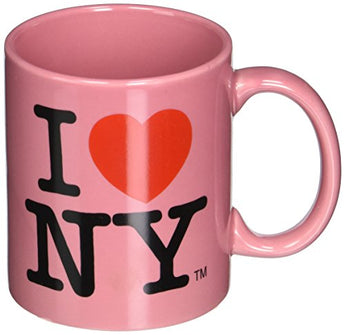 Official Pink I Love NY 11oz Ceramic Mug from New York Mugs Souvenir and Gift Store