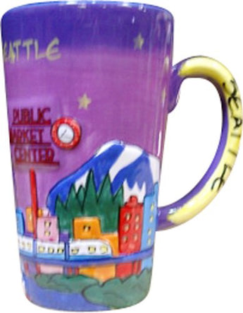 Seattle Hand Painted Designed Collection of Drinkware (Java Mug)