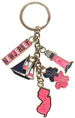 State of New Jersey 5 Charm Keychain
