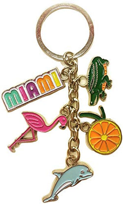 American Cities and States Metal Quality Keychains (Miami 5)
