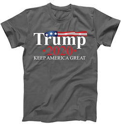 Donald Trump 2020 Election USA Keep America Great USA T-Shirt Charcoal Small