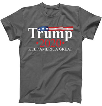 Donald Trump 2020 Election USA Keep America Great USA T-Shirt Charcoal Small