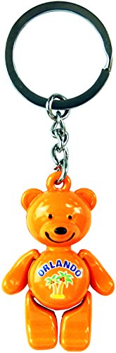 Tropical Orange Teddy Bear Keychain of Orlando, Florida