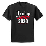 Trump 2020 Shirt Keep America Great T-Shirt Reelect President Donald Trump Mens Womens Non-PC Tee, Black, Large