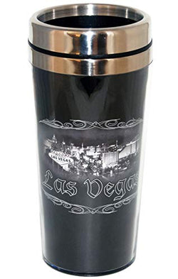 Las Vegas City with Welcome Sign Skyline Souvenir Outdoor Stainless Steel Insulated Travel Mug