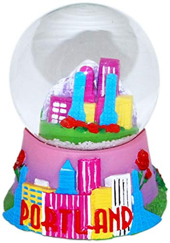 Collection of City and States Detailed 65mm Snow Globes (Portland Skyline)