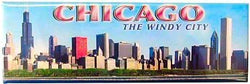 Chicago Magnet - Skyline Wide Day, Chicago Magnets, Chicago Souvenirs