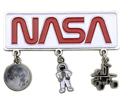 NASA Space Novelty Magnet for Refrigerator Fridge | 3 Charm Magnet Featuring Astronaut, Moon & Moon Rover | Perfect Souvenir Gift Collection for Men, Women & Kids