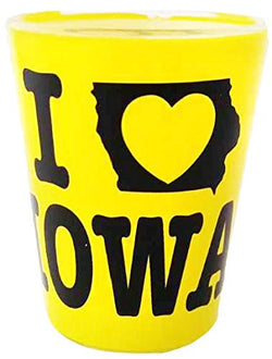 Iowa Yellow Designed State Souvenir Shot Glass