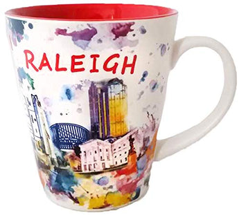 Raleigh North Carolina Watercolor Design Art Mug