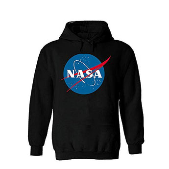 NASA National Space Administration Logo Men Women Unisex Hooded Sweatshirt Hoodie, Black, X-Large