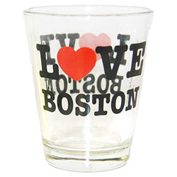 Long Lasting Heavy Base City Love BOSTON Clear Shot Glass