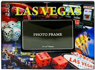 Las Vegas Picture Frame - 4X6 Yellow, Las Vegas Picture Frames, Souvenirs