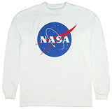 econoShirts NASA Meatball Logo Long Sleeve Shirt Space Shuttle Rocket Science Geek Tee (Large, White)
