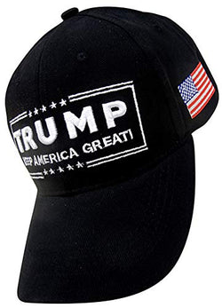 Trump Donald Keep America Great 2020 Black Hat with Embroidery on Both Sides
