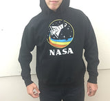 CityDreamShop NASA Retro Rocket-Ship Hooded Sweatshirt (Large)
