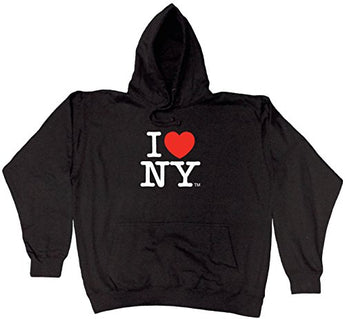 I Love New York Comfortable Black Souvenir Hoodie Sweat Shirt (Large)