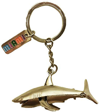 CityDreamShop Great White Shark Jaws Keychain with Moving Fin Metal