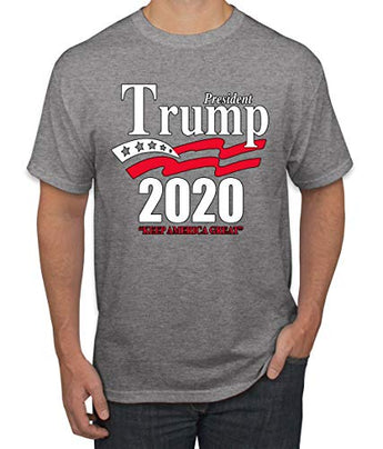 Trump 2020 Shirt Keep America Great T-Shirt Reelect President Donald Trump Mens Womens Non-PC Tee, Heather Grey, Medium