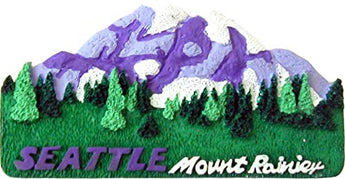 Seattles Iconic Mount Rainier Souvenir Refrigerator Magnet