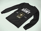 U.S. Army Official Army Logo Comfortable Long Sleeve Shirt #ArmyPride, Black, Small