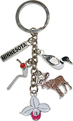 State of Minnesota 5 Charm Keychain