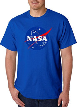 Gildan NASA Logo T-Shirts, Large, Royal Blue