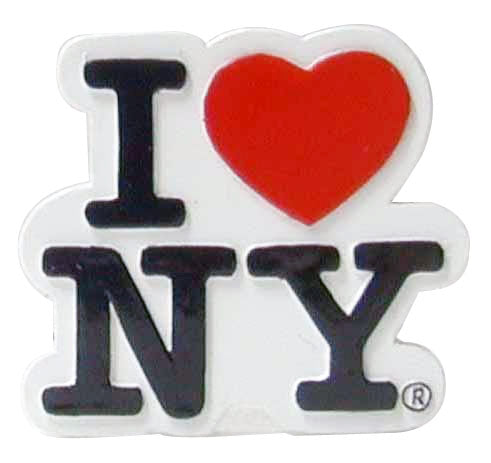 I Love New York Cutout Magnet in Black and White – CityDreamShop