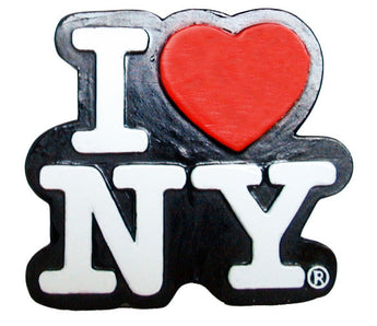 I Love New York Cutout Magnet in Black and White