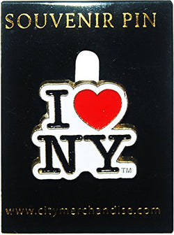 City Merchandise Cutout Lapel Pin, I Love New York