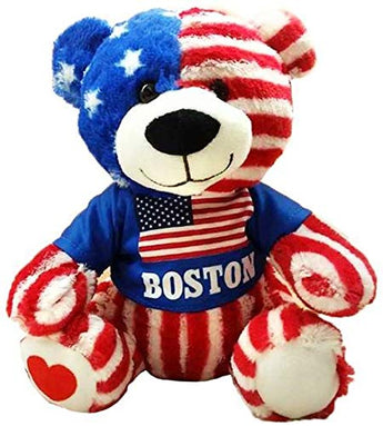 CityDreamShop Boston USA 8 inch Soft Plush Bear