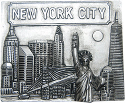 New York City Pewter Skyline Magnet